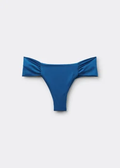 Bas de maillot brésilien avec drapé Shiny Satin