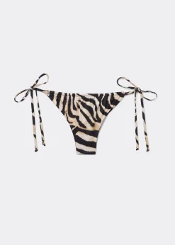 Bas de maillot brésilien à lanières Savannah Zebra