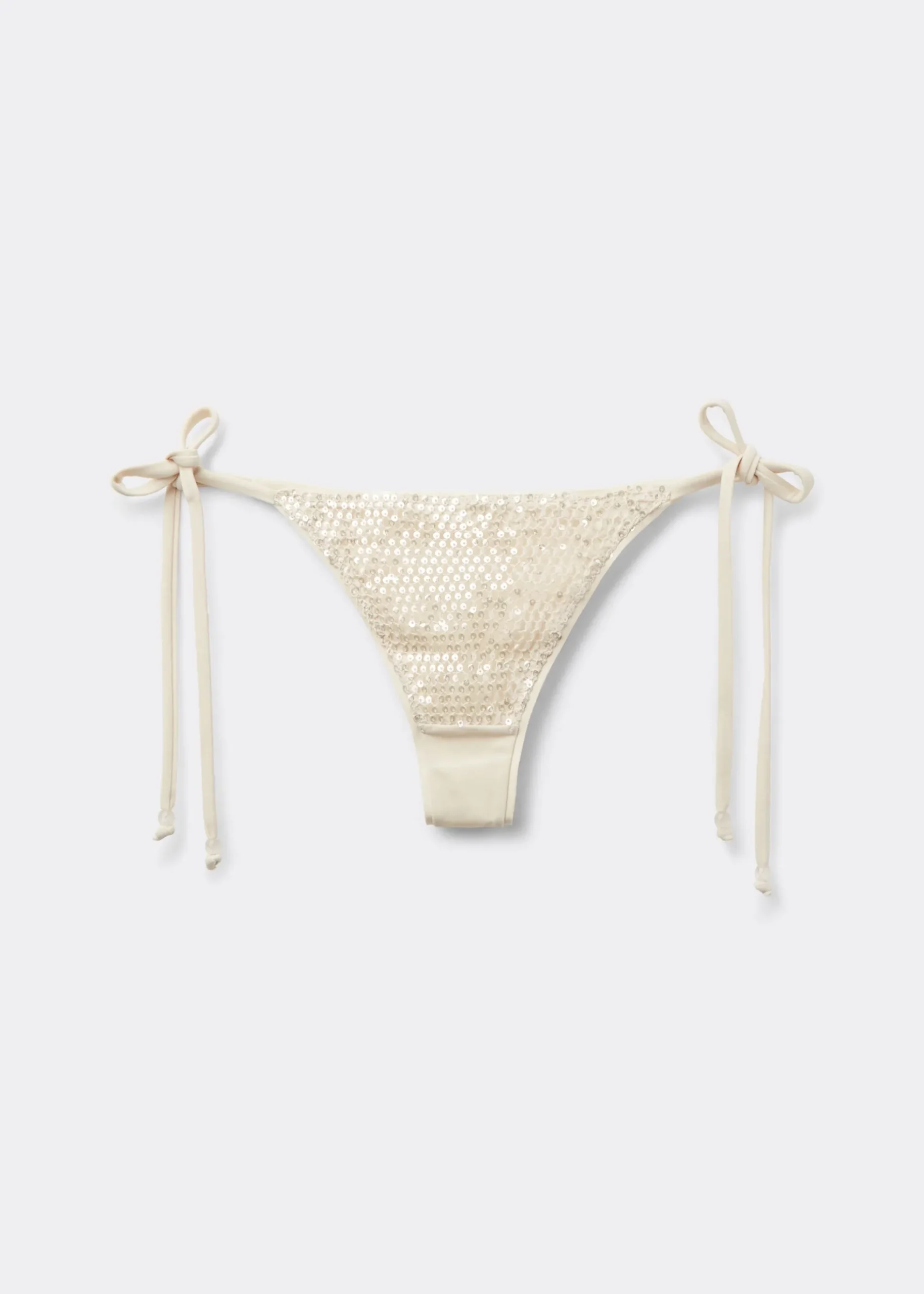 Bas de maillot brésilien à lanières Sequin Net