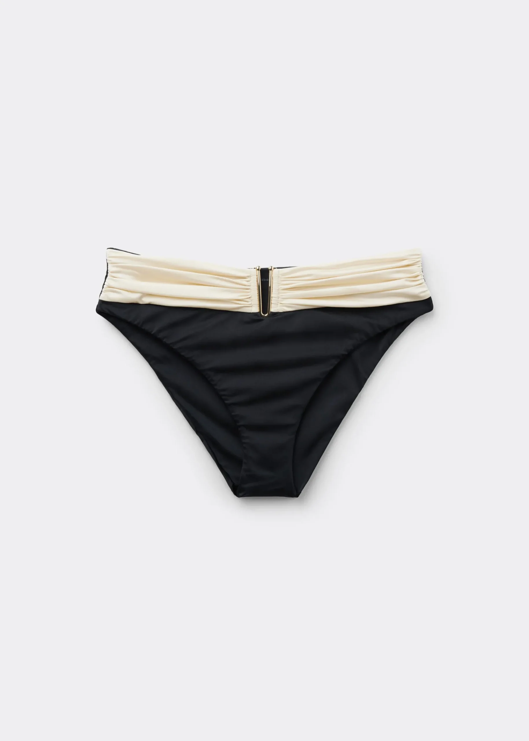 Bas de Maillot de Bain Taille Haute Elegant Bicolore
