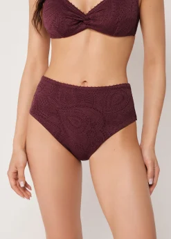 Bas de Maillot de Bain Taille Haute Precious Jacquard