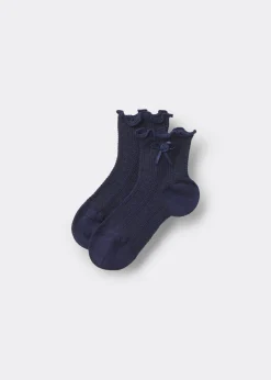 Chaussettes avec petit nœud pour fille