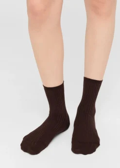 Chaussettes basses côtelées
