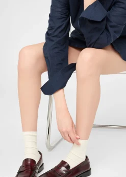Chaussettes basses côtelées