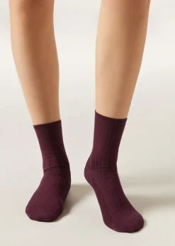 Chaussettes basses côtelées