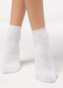 Chaussettes basses en coton sans bordure