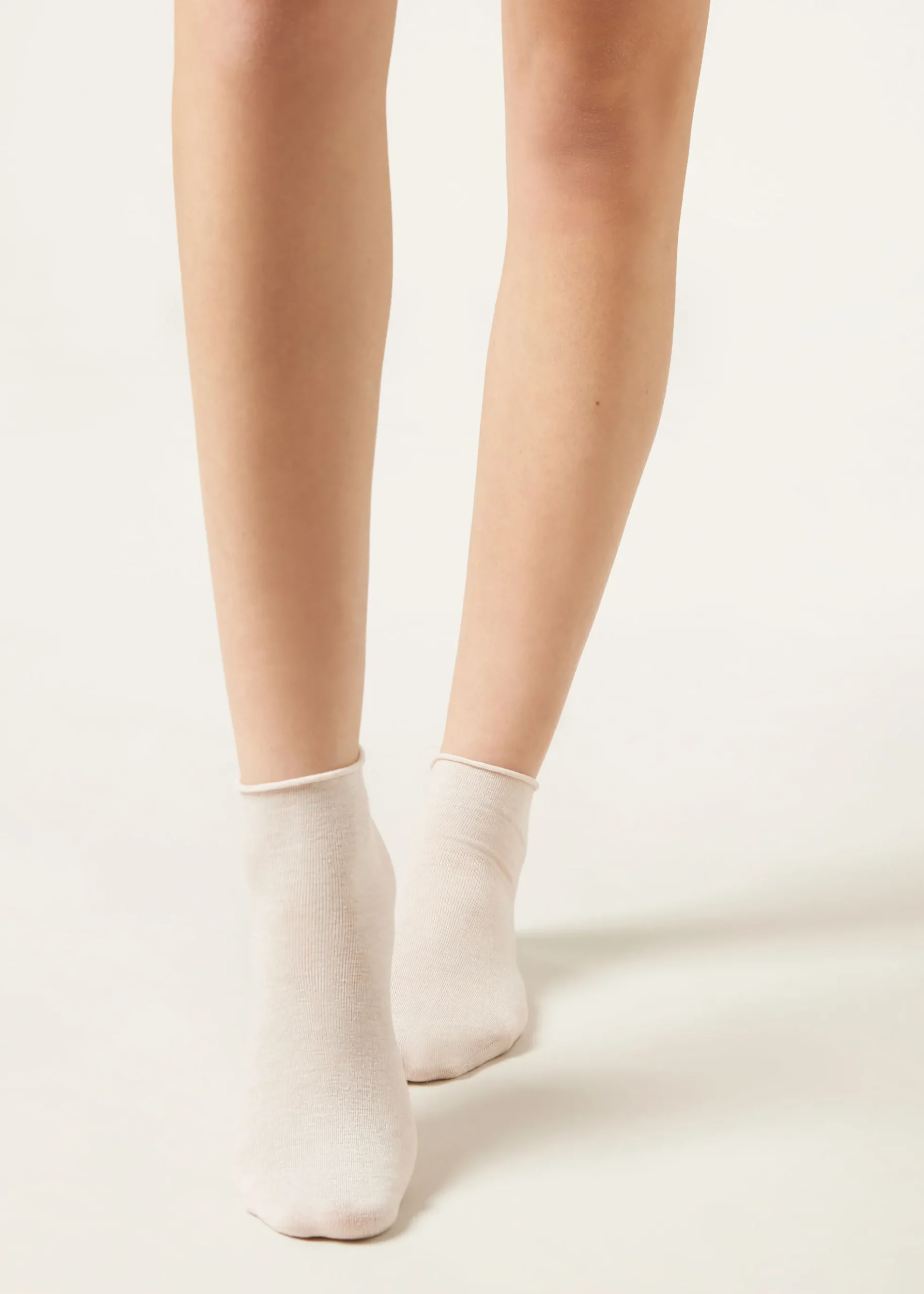 Chaussettes basses en coton sans bordure