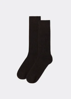 Chaussettes basses en laine avec cachemire