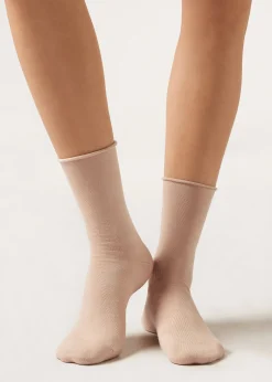 Chaussettes Courtes à Bords Francs en Coton