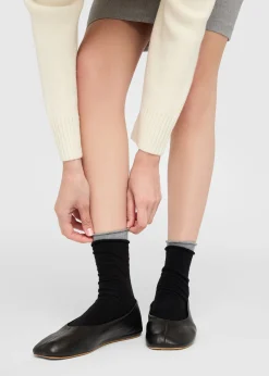 Chaussettes Courtes à Bords Francs en Coton