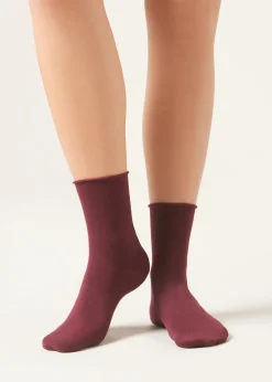 Chaussettes Courtes à Bords Francs en Coton