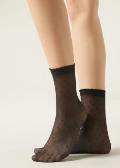 Chaussettes Courtes à Motifs Pois
