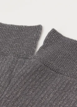 Chaussettes hautes en coton côtelé