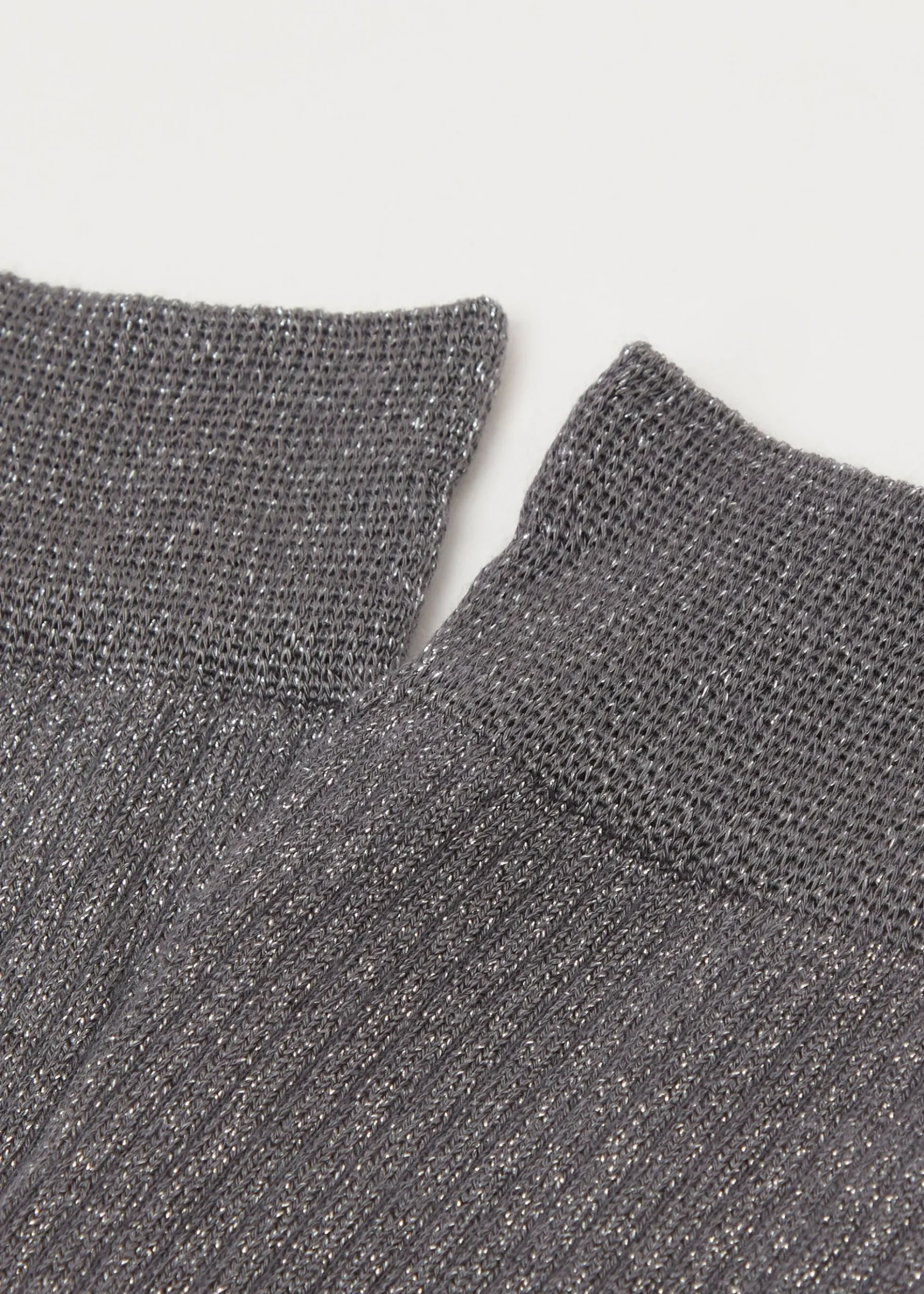 Chaussettes hautes en coton côtelé