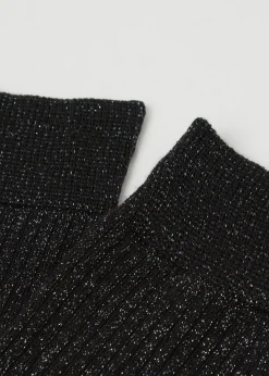 Chaussettes hautes en coton côtelé