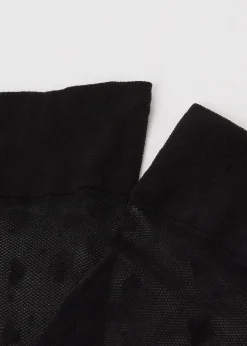 Chaussettes hautes à motifs cœurs et pois