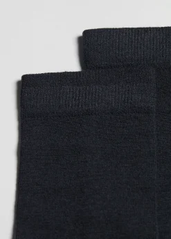 Chaussettes homme courtes en laine et coton