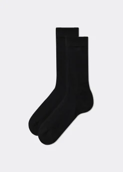 Chaussettes homme courtes en laine et coton