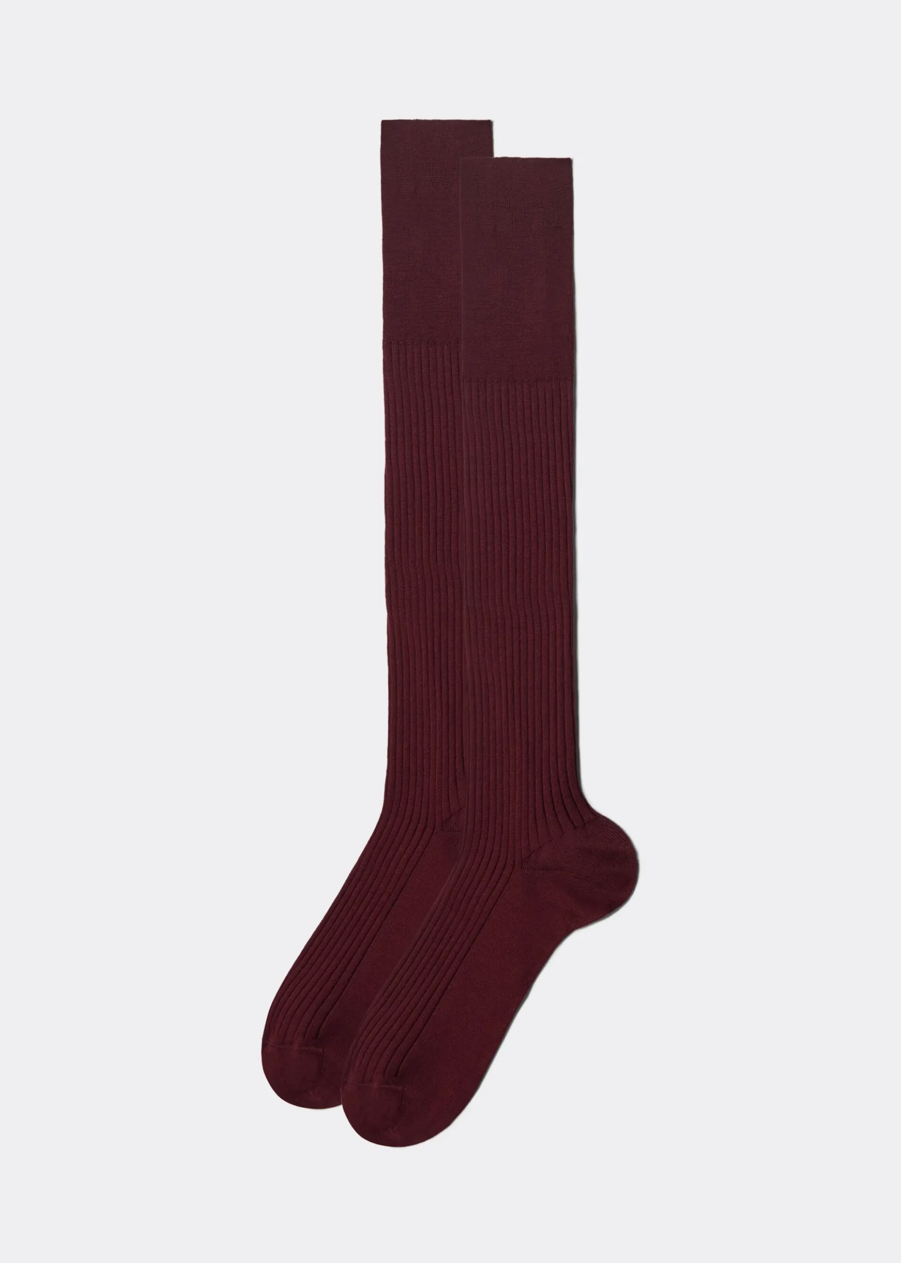 Chaussettes longues côtelées pour homme avec fil d’Écosse