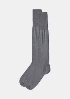 Chaussettes longues pour homme en fil d’Écosse