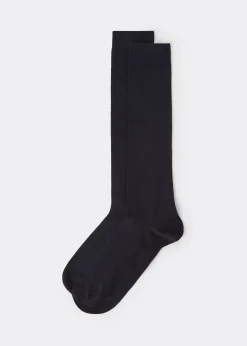 Chaussettes longues pour homme en coton extensible