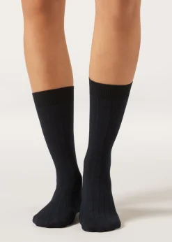 Chaussettes Mi-hautes Côtelées