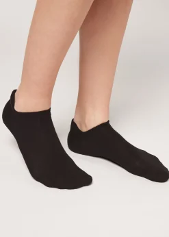Chaussettes unisexes en coton avec languette au talon