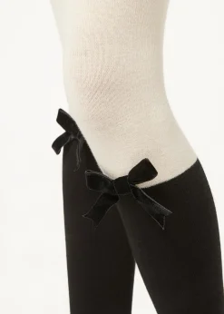 Collant Effet Chaussettes Hautes en Coton Fille