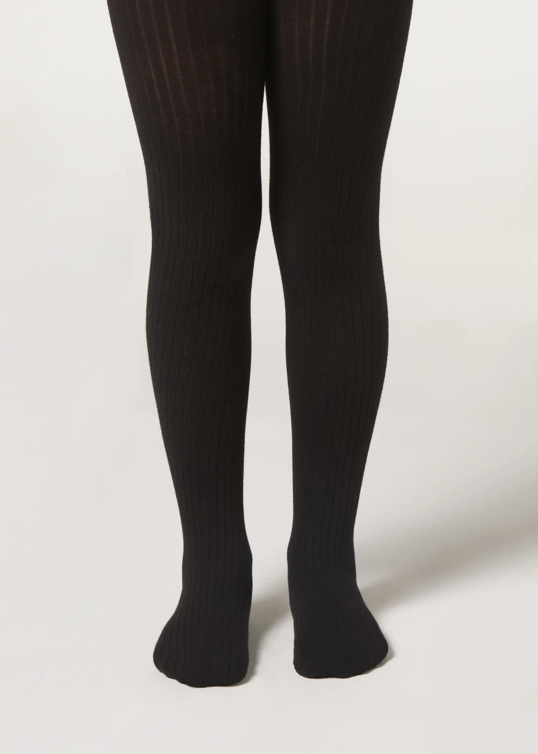 Collant en Coton Côtelé pour Fille