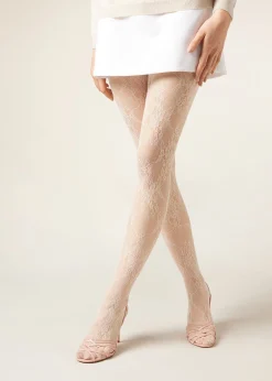 Collant en Dentelle à Fleurs