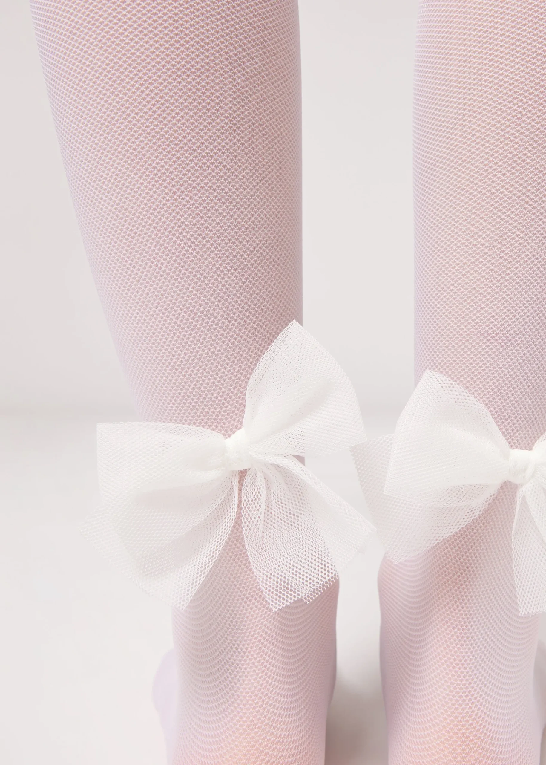 Collant en tulle 30 deniers avec nœud pour fille