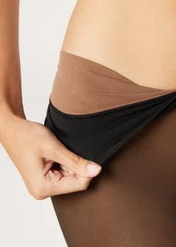 Collant opaque effet voile