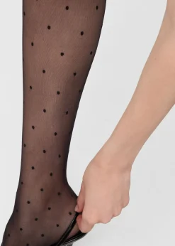 Collant Voile 20 Deniers à Motifs Pois