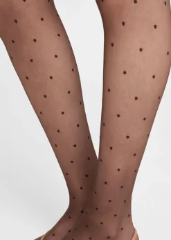 Collant Voile 20 Deniers à Motifs Pois