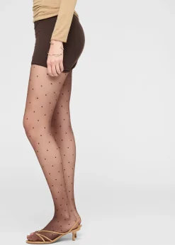 Collant Voile 20 Deniers à Motifs Pois