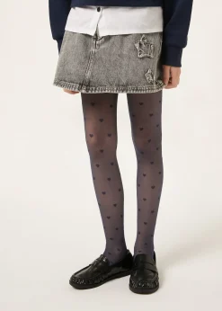 Collant voile à nœuds pour fille