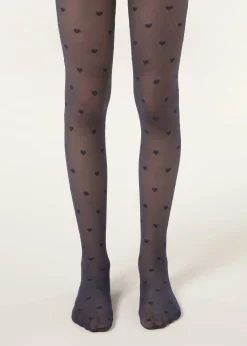Collant voile à nœuds pour fille