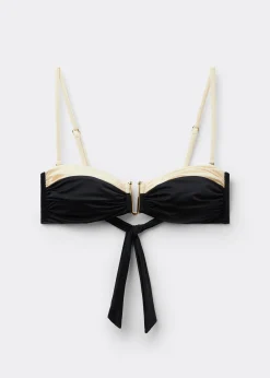 Haut de Maillot de Bain Bandeau Elegant Bicolor