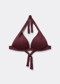 Haut de Maillot de Bain Triangle Rembourré Precious Jacquard
