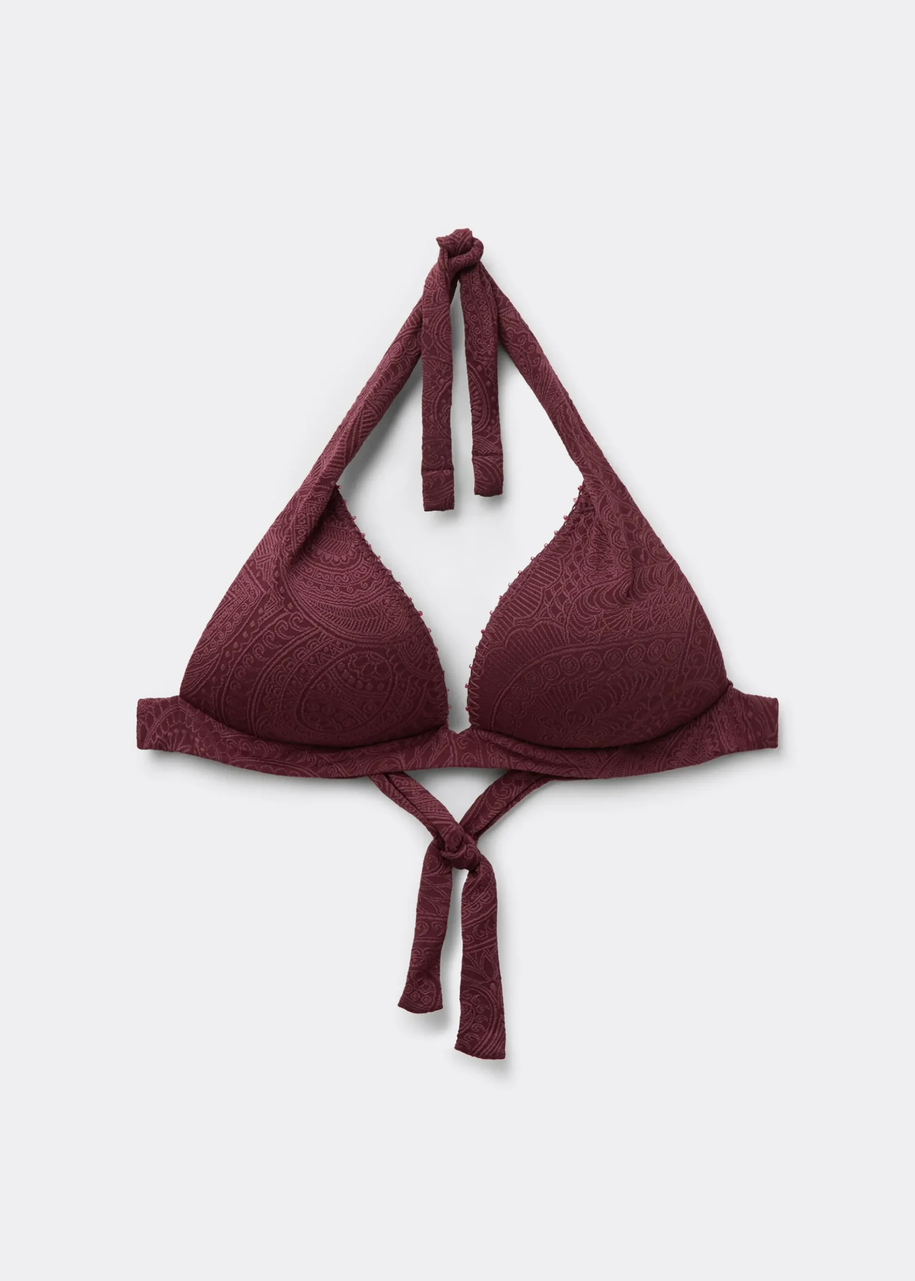 Haut de Maillot de Bain Triangle Rembourré Precious Jacquard