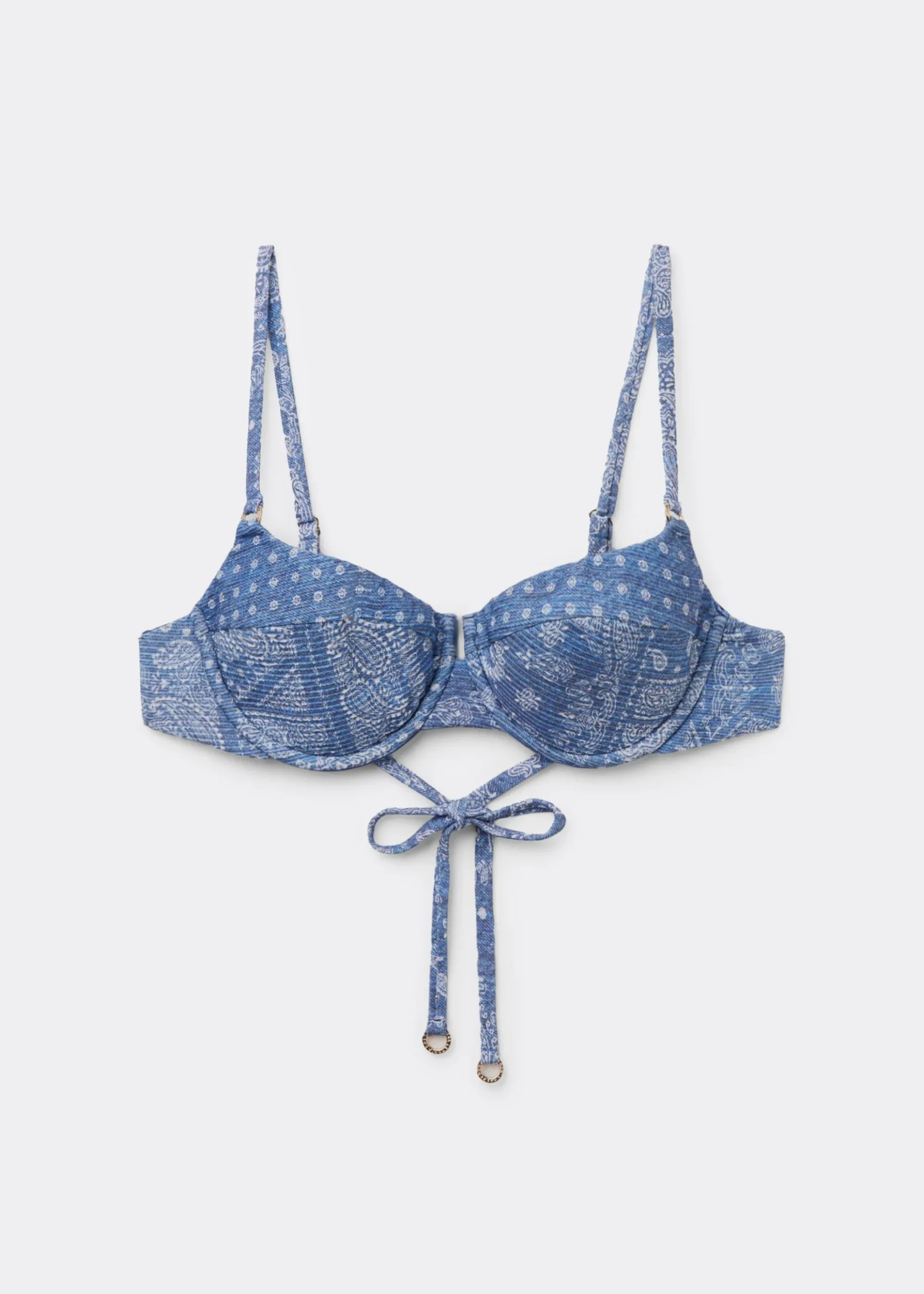 Haut de maillot push-up Paisley