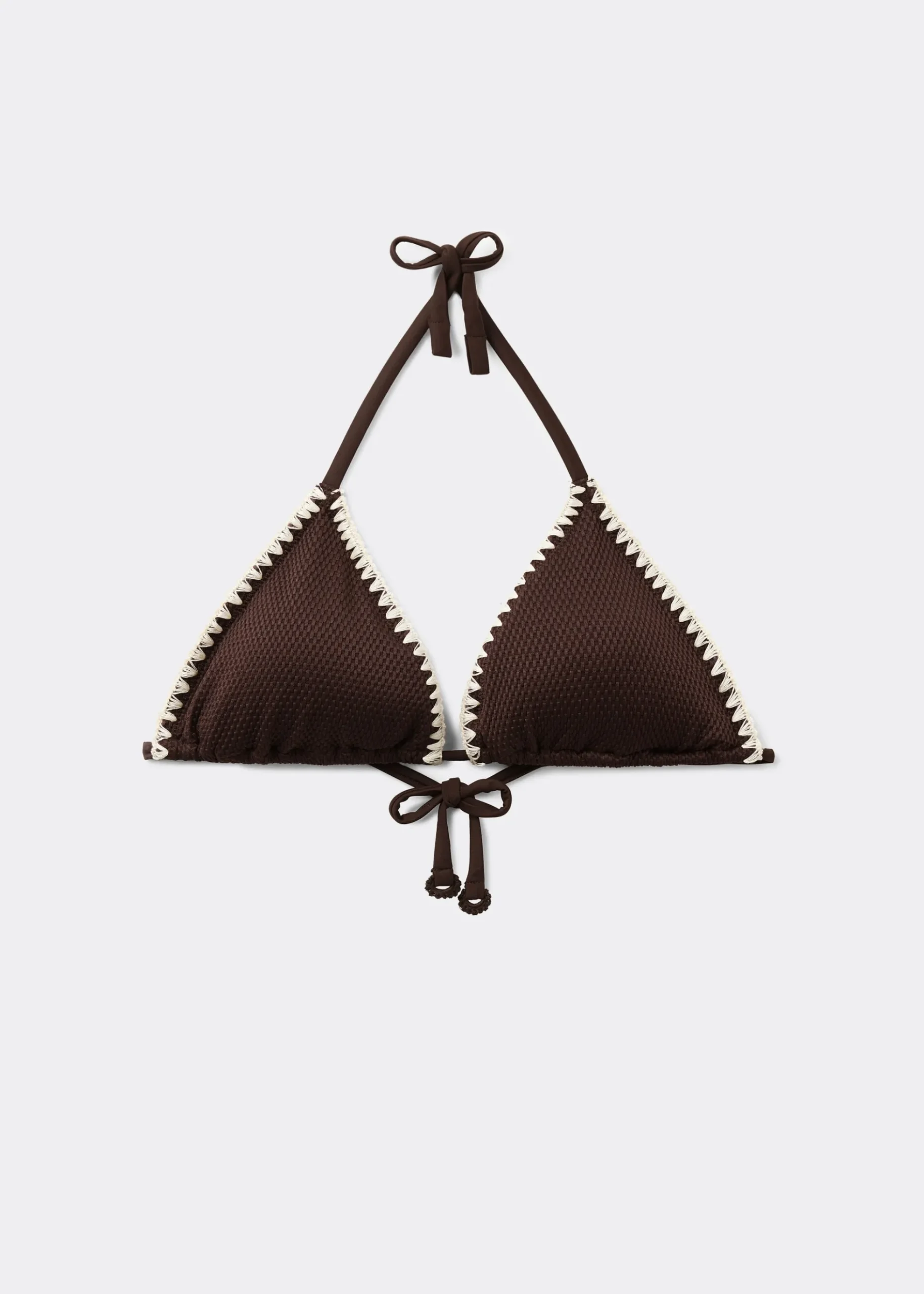 Haut de maillot triangle Bicolor Embroidery