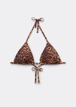 Haut de maillot triangle Brown Animalier
