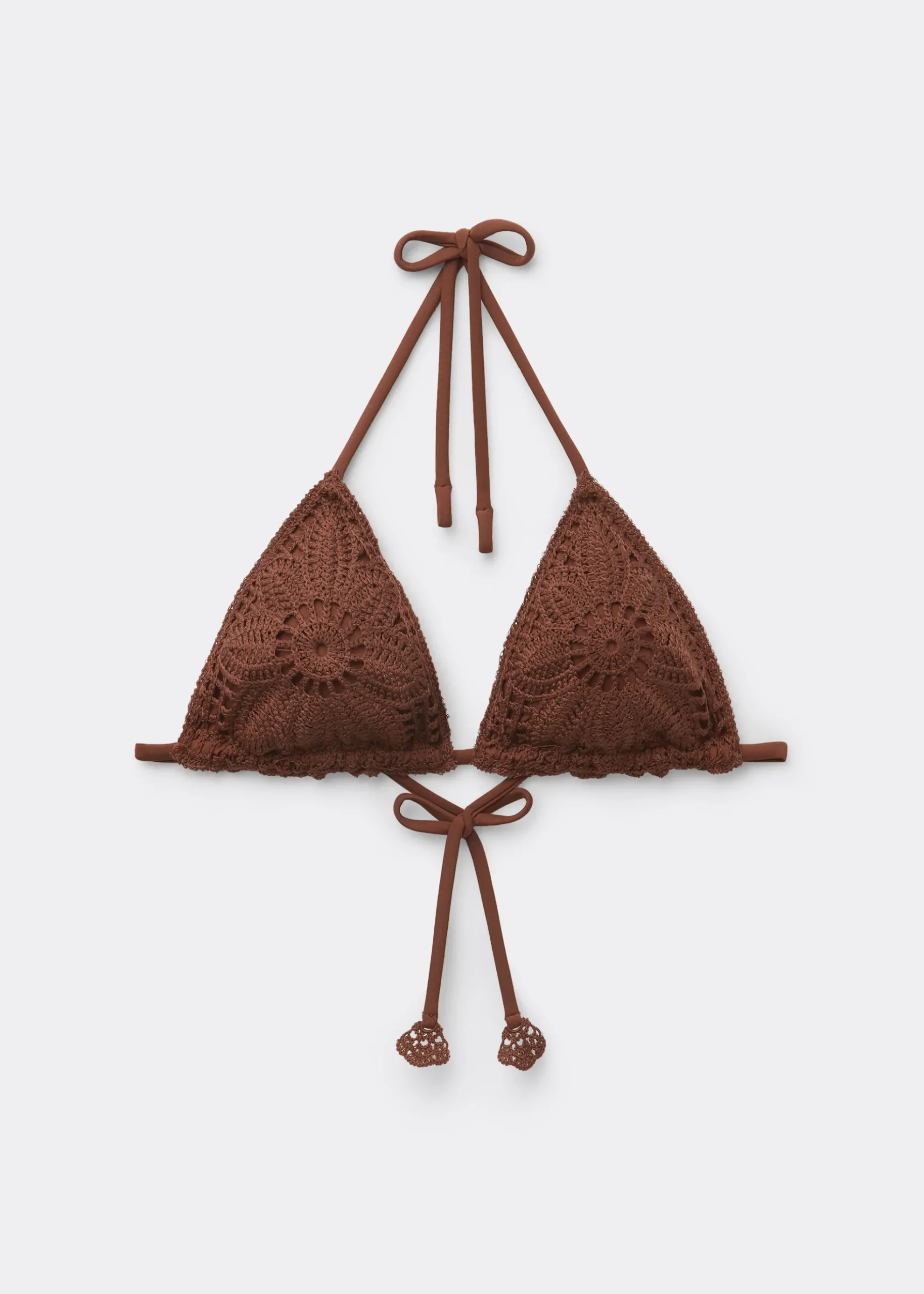 Haut de maillot triangle Floral Crochet