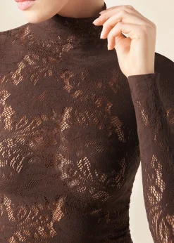 Haut en Dentelle Fleurs