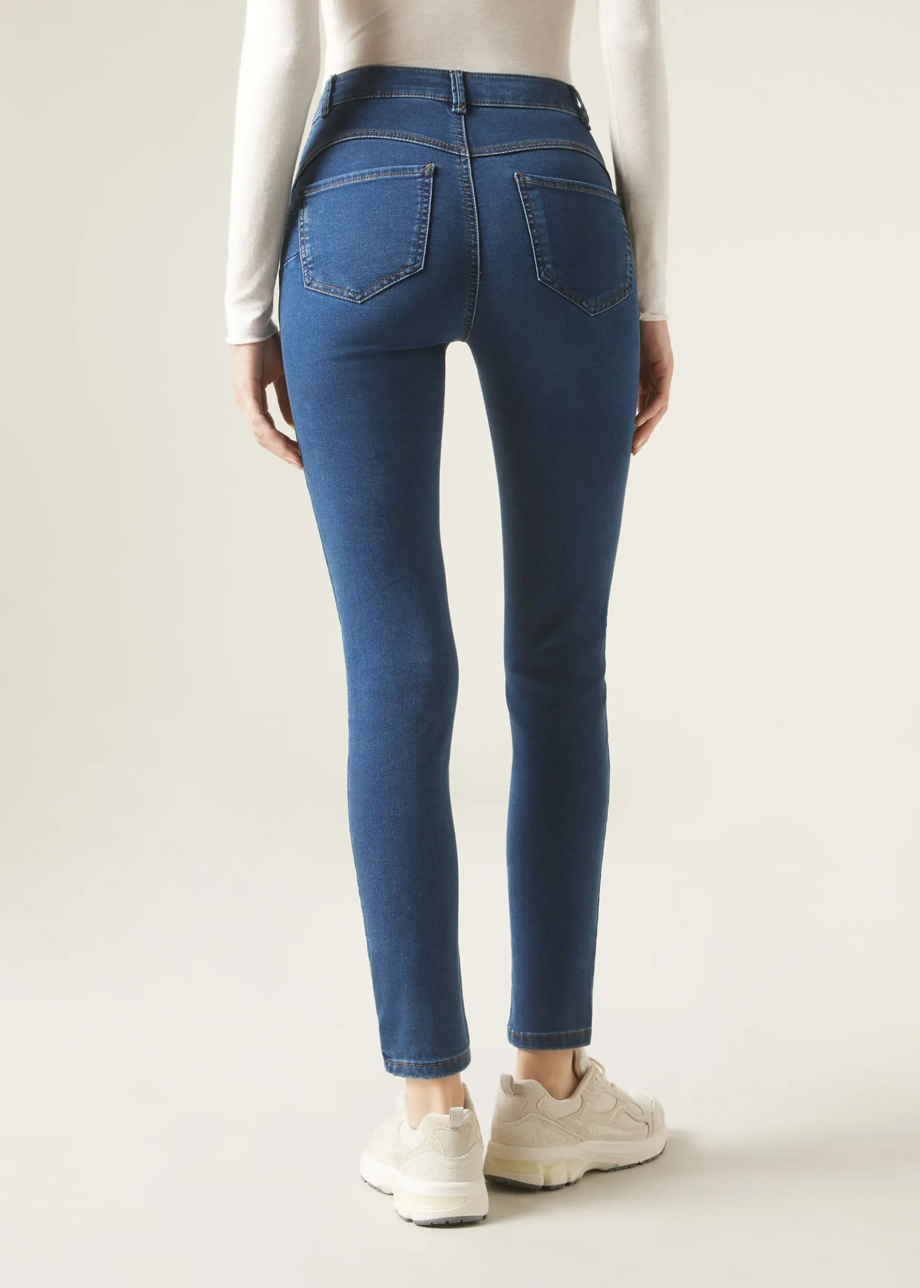 Jeans push-up skinny taille haute Soft Touch