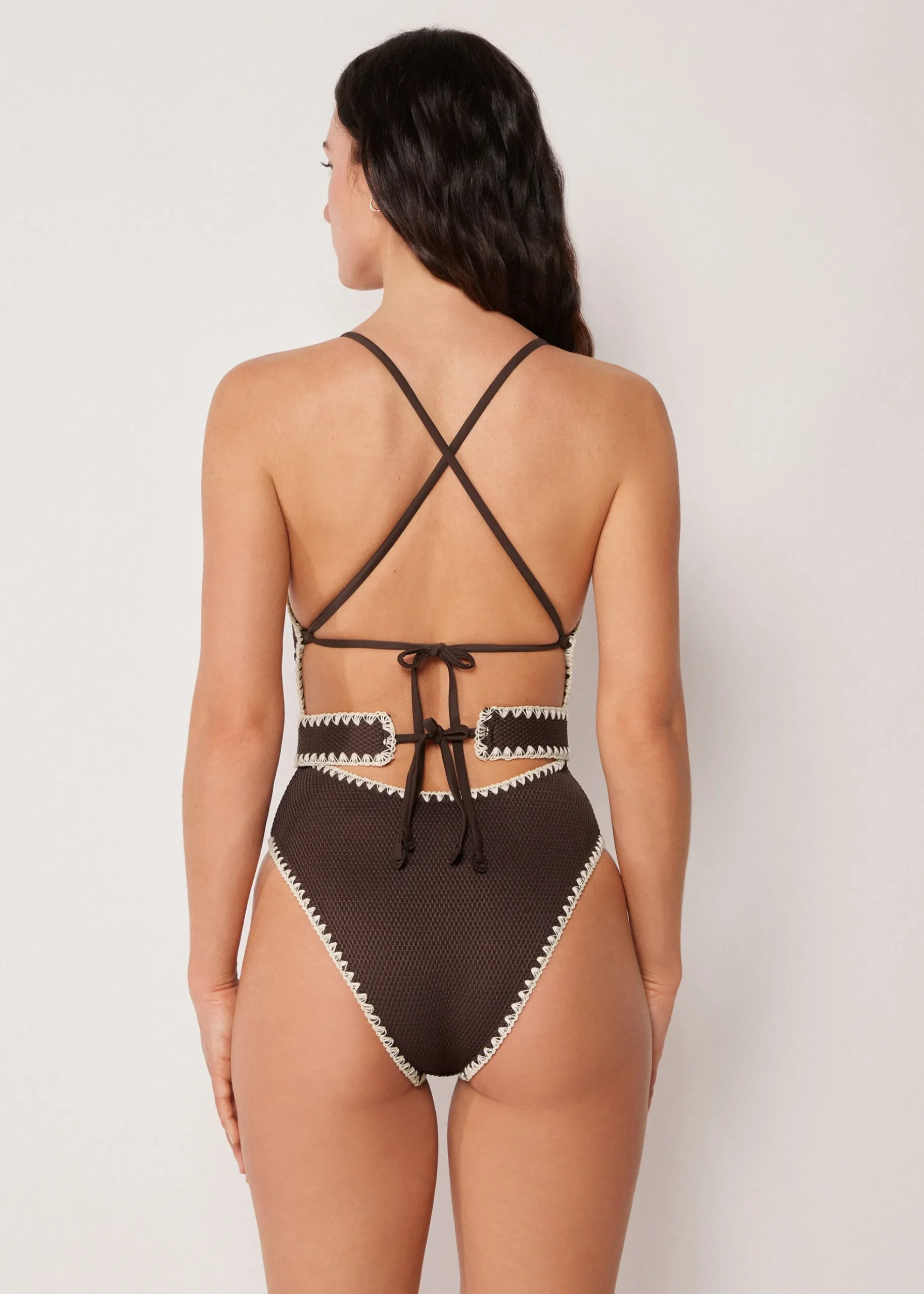 Maillot une pièce Bicolor Embroidery