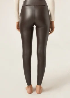 Pantalon effet cuir thermique