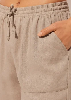 Pantalon en lin et viscose