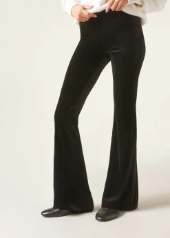 Pantalon évasé en velours